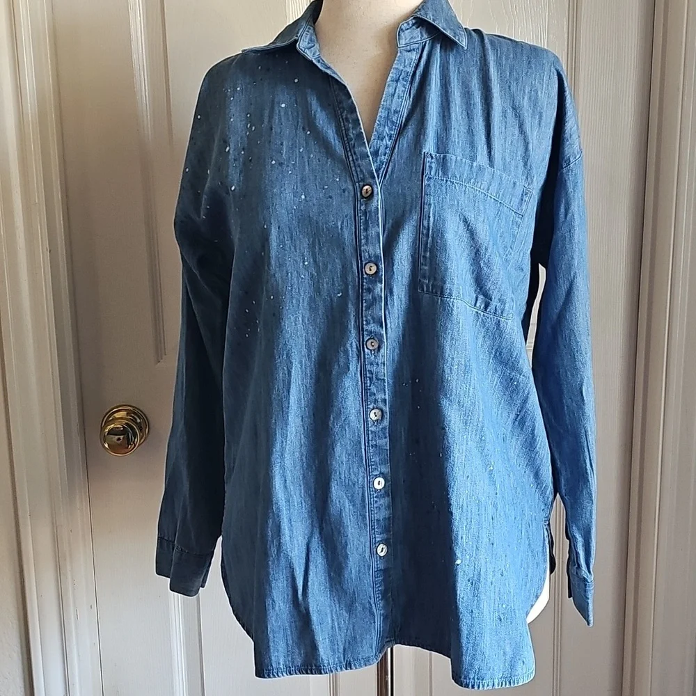 J. Jill Denim Shirt - Picture 1 of 5
